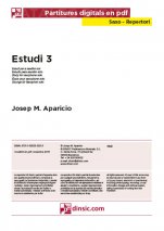 Estudi 3 (J. M. Aparicio)-Repertori per a Saxo (peces soltes en pdf)-Partitures Bàsic