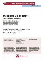 Madrigal V (4a part)-Música coral catalana (piezas sueltas en pdf)-Partituras Intermedio