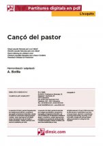 Cançó del pastor-L'Esquitx (peces soltes en pdf)-Escoles de Música i Conservatoris Grau Elemental-Partitures Bàsic