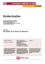 Endevinalles-L'Esquitx (separate PDF pieces)-Music Schools and Conservatoires Elementary Level-Scores Elementary