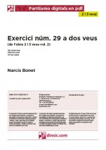 Exercici núm. 29 a dos veus-2-3 veus (piezas sueltas en pdf)-Escuelas de Música i Conservatorios Grado Elemental