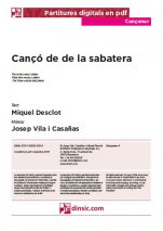 Cançó de la sabatera-Cançoner (canciones sueltas en pdf)-Partituras Básico