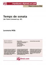Temps de sonata, Carnaval op. 43-Col·lecció Piano Leonora Milà (separate PDF pieces)-Music Schools and Conservatoires Advanced Level-Scores Advanced