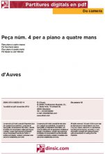 Peça núm. 4 per a piano a quatre mans-Da Camera (piezas sueltas en pdf)-Partituras Básico