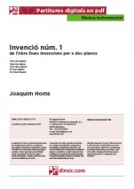 Invenció núm. 1-Instrumental Music (separate PDF pieces)-Music Schools and Conservatoires Intermediate Level-Music Schools and Conservatoires Advanced Level-Scores Advanced-Scores Intermediate