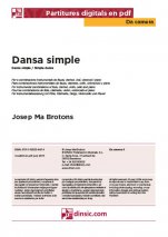 Danza simple-Da Camera (piezas sueltas en pdf)-Partituras Básico