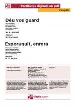 Déu vos guard - Esporuguit, enrera...-L'Esquitx (peces soltes en pdf)-Escoles de Música i Conservatoris Grau Elemental-Partitures Bàsic