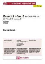 Exercici núm. 6 a dos veus-2-3 veus (peces soltes en pdf)-Escoles de Música i Conservatoris Grau Elemental