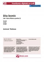 Dia bonic-Música petita (separate PDF pieces)-Music Schools and Conservatoires Intermediate Level-Scores Intermediate
