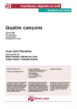 Quatre cançons-Quaderns de cançó (publicació en pdf)-Music Schools and Conservatoires Intermediate Level-Music Schools and Conservatoires Advanced Level-Scores Advanced-Scores Intermediate