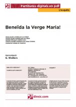 Beneïda la Verge Maria!-L'Esquitx (peces soltes en pdf)-Escoles de Música i Conservatoris Grau Elemental-Partitures Bàsic