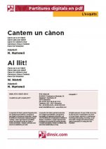 Cantem un cànon - Al llit!-L'Esquitx (peces soltes en pdf)-Escoles de Música i Conservatoris Grau Elemental-Partitures Bàsic