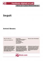 Seguit-Obres per a piano d'Antoni Besses (publicación en pdf)-Partituras Avanzado