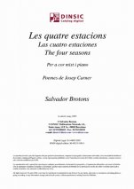 Las cuatro estaciones-Música coral catalana (publicación en pdf)-Partituras Avanzado