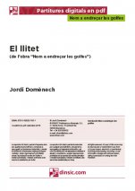 El llitet-Nem a endreçar les golfes (peces soltes en pdf)-Escoles de Música i Conservatoris Grau Elemental-Partitures Bàsic