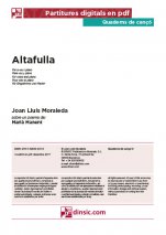 Altafulla-Quaderns de cançó (peces soltes en pdf)-Escoles de Música i Conservatoris Grau Mitjà-Escoles de Música i Conservatoris Grau Superior-Partitures Avançat-Partitures Intermig