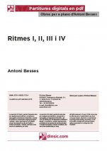 Ritmes I, II, III i IV-Obres per a piano d'Antoni Besses (publicación en pdf)-Partituras Avanzado