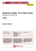 Exercici núm. 12 a tres veus-2-3 veus (piezas sueltas en pdf)-Escuelas de Música i Conservatorios Grado Elemental