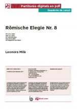 Römische Elegie Nr. 8-Quaderns de cançó (peces soltes en pdf)-Escuelas de Música i Conservatorios Grado Superior-Partituras Avanzado