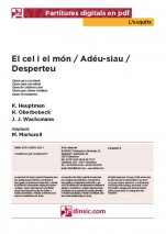 El cel i el món - Adéu-siau - Desperteu-L'Esquitx (separate PDF pieces)-Music Schools and Conservatoires Elementary Level-Scores Elementary