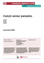 Cançó sense paraules-Quaderns de cançó (peces soltes en pdf)-Escoles de Música i Conservatoris Grau Superior-Partitures Avançat