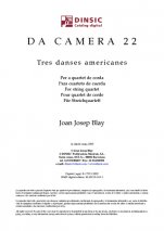 Da Camera 22: Tres danzas americanas para cuarteto de cuerda-Da Camera (publicación en pdf)-Partituras Básico