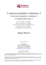 3 Catalan Folk Songs 3-Instrumental Music (digital PDF copy)-Scores Elementary