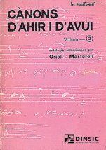 Cànons d'ahir i d'avui 2-Cànons d'ahir i d'avui-Partitures Intermig