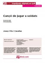 Cançó de jugar a soldats-Cançoner (separate PDF pieces)-Music Schools and Conservatoires Elementary Level-Scores Elementary