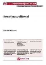 Sonatina politonal-Obres per a piano d'Antoni Besses (publicació en pdf)-Escoles de Música i Conservatoris Grau Superior-Partitures Avançat