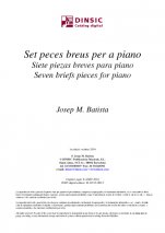Set peces breus per a piano-Música instrumental (publicació en pdf)-Partitures Intermig
