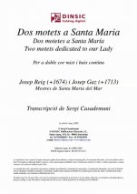 Dos motets a Santa Maria-Música coral catalana (publicació en pdf)-Partitures Intermig