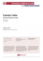 Clareja l'alba-Música coral catalana (peces soltes en pdf)-Musicografia