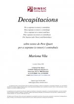 Decapitacions-Música vocal (publicación en pdf)-Partituras Intermedio