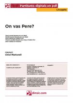 On vas Pere?-L'Esquitx (separate PDF pieces)-Music Schools and Conservatoires Elementary Level-Scores Elementary