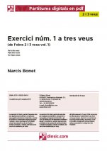 Exercici núm. 1 a tres veus-2-3 veus (peces soltes en pdf)-Escoles de Música i Conservatoris Grau Elemental