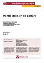 Mentre dormien els pastors-L'Esquitx (peces soltes en pdf)-Escoles de Música i Conservatoris Grau Elemental-Partitures Bàsic