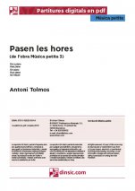 Pasen les hores-Música petita (peces soltes en pdf)-Escoles de Música i Conservatoris Grau Mitjà-Partitures Intermig