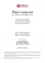 Dues cançons per a cor de veus blanques i piano-Música vocal (publicación en pdf)-Partituras Básico