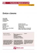 Dotze cànons nadalencs-L'Esquitx (separate PDF pieces)-Music Schools and Conservatoires Elementary Level-Scores Elementary
