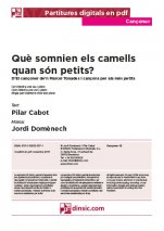 Què somnien els camells quan són petits?-Cançoner (canciones sueltas en pdf)-Escuelas de Música i Conservatorios Grado Elemental-Partituras Básico