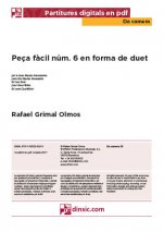 Peça fàcil núm. 6 en forma de duet -Da Camera (peces soltes en pdf)-Escoles de Música i Conservatoris Grau Elemental-Escoles de Música i Conservatoris Grau Mitjà-Partitures Bàsic-Partitures Intermig