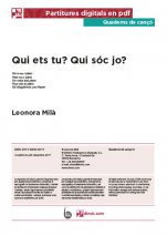 Qui ets tu? Qui sóc jo?-Quaderns de cançó (peces soltes en pdf)-Music Schools and Conservatoires Advanced Level-Scores Advanced