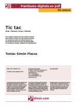 Tic tac-Da Camera (piezas sueltas en pdf)-Escuelas de Música i Conservatorios Grado Elemental-Partituras Básico