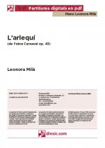 L’arlequí, Carnaval op. 43-Col·lecció Piano Leonora Milà (peces soltes en pdf)-Escoles de Música i Conservatoris Grau Superior-Partitures Avançat
