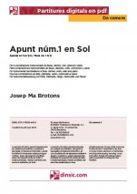 Apunt núm.1 en Sol-Da Camera (peces soltes en pdf)-Partitures Bàsic