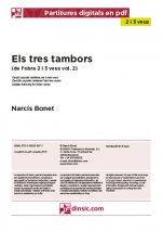 Els tres tambors-2-3 veus (piezas sueltas en pdf)-Escuelas de Música i Conservatorios Grado Elemental