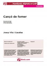 Cançó de forner-Cançoner (separate PDF pieces)-Music Schools and Conservatoires Elementary Level-Scores Elementary