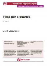 Peça per a quartes-Música para instrumentos de cobla (piezas sueltas en pdf)-Partituras Intermedio