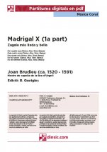 Madrigal X (1a part)-Música coral catalana (peces soltes en pdf)-Partitures Intermig